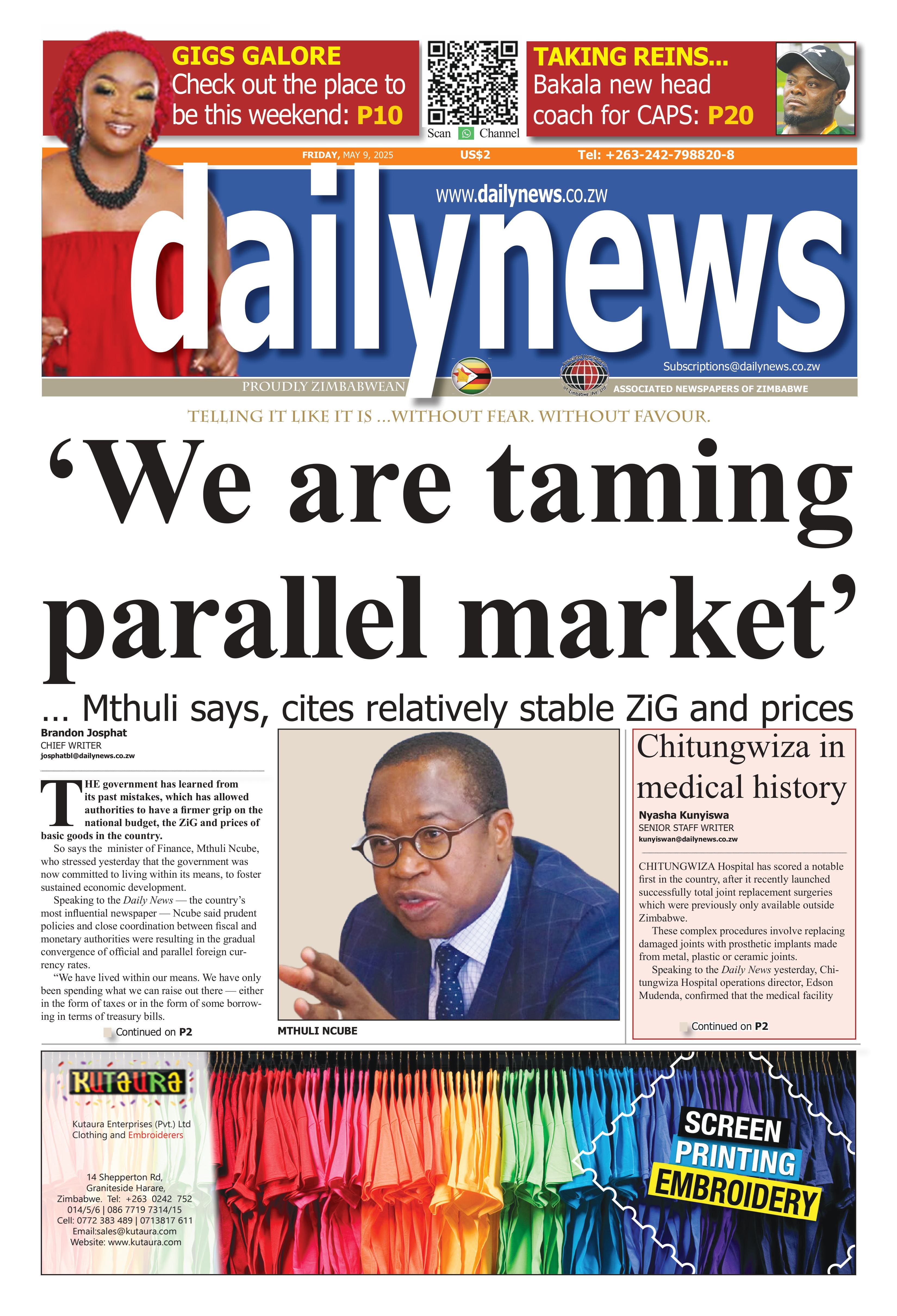 Friday 9 May 2025
